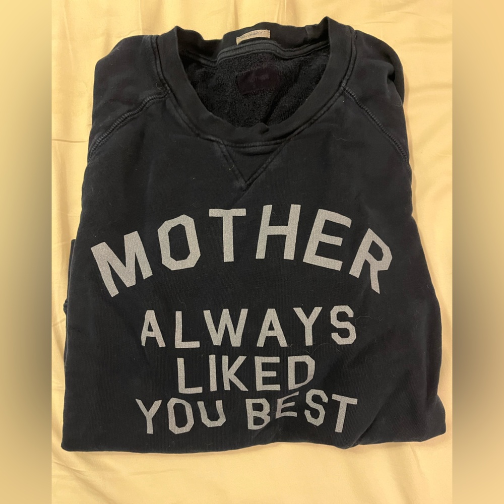 Mother brand “Mother Always Liked You Best” dark blue navy sweatshirt - Picture 5 of 7